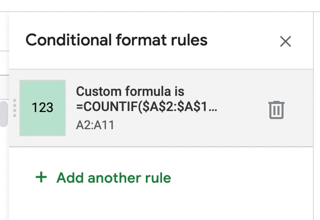 You can also remove highlighting rules from the Conditional Formatting sidepane