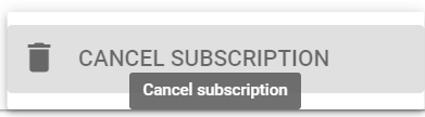 Google Admin Cancel subscription control.